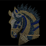 Arabian Horse Rhinestone Iron On Heat Transfer Bling Applique